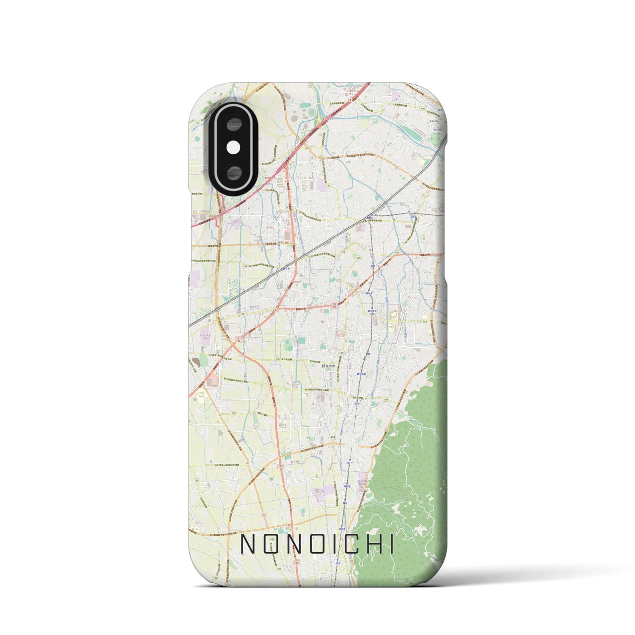 【野々市(石川県)】地図柄iPhoneケース(バックカバータイプ)