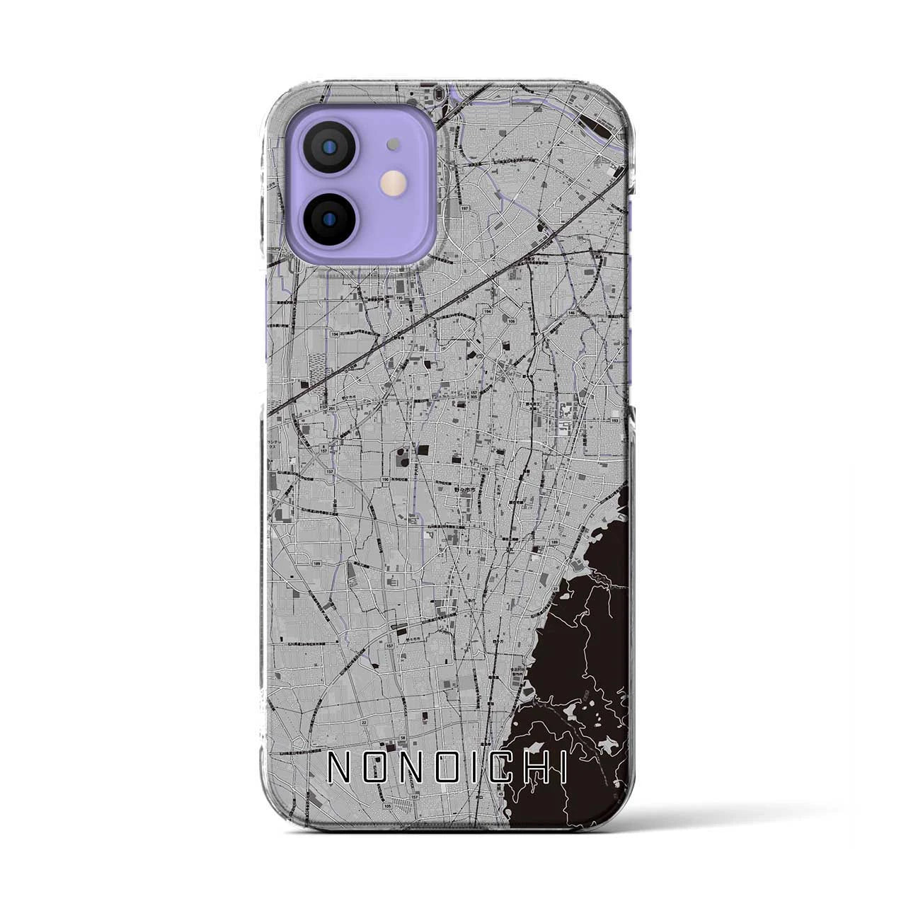 【野々市(石川県)】地図柄iPhoneケース(クリアタイプ)