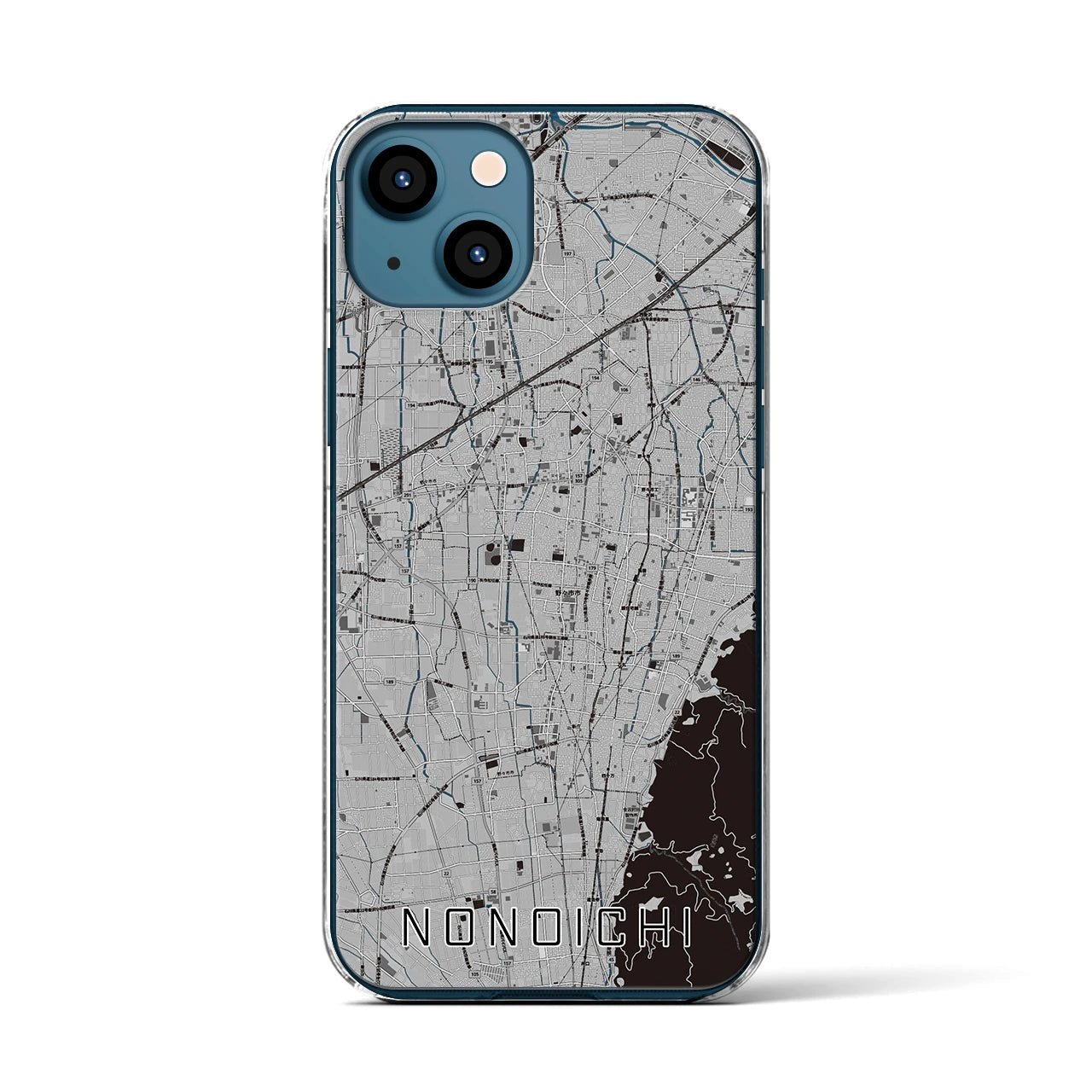 【野々市(石川県)】地図柄iPhoneケース(クリアタイプ)