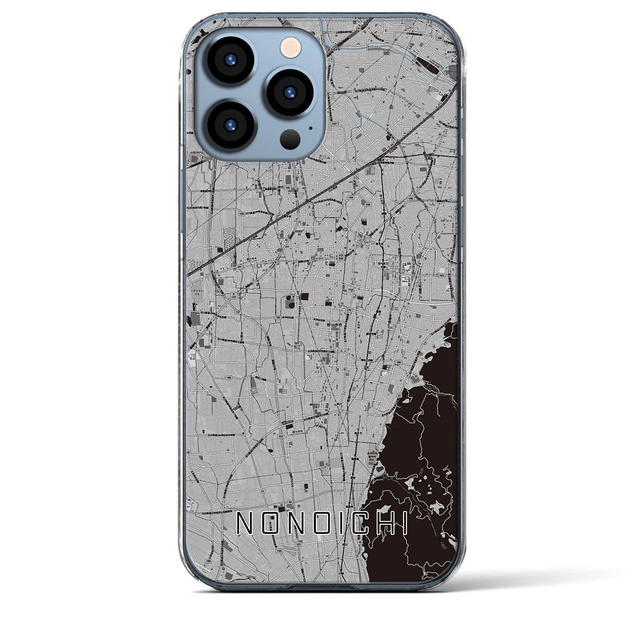 【野々市(石川県)】地図柄iPhoneケース(クリアタイプ)