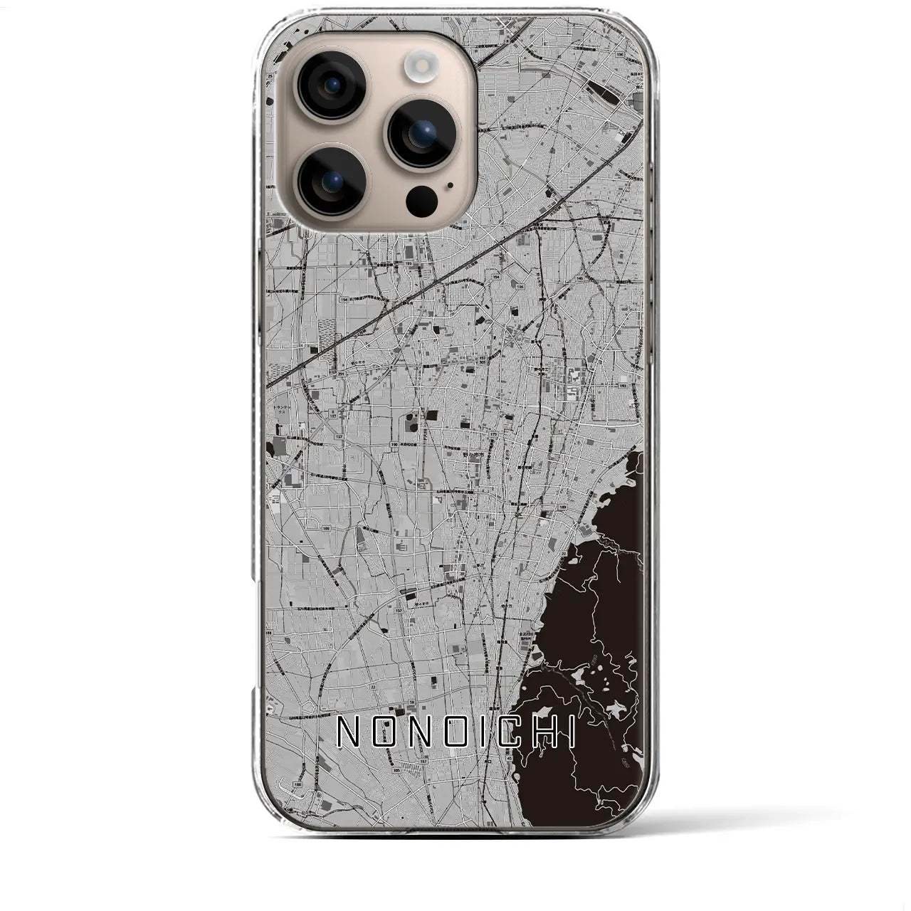 【野々市(石川県)】地図柄iPhoneケース(クリアタイプ)