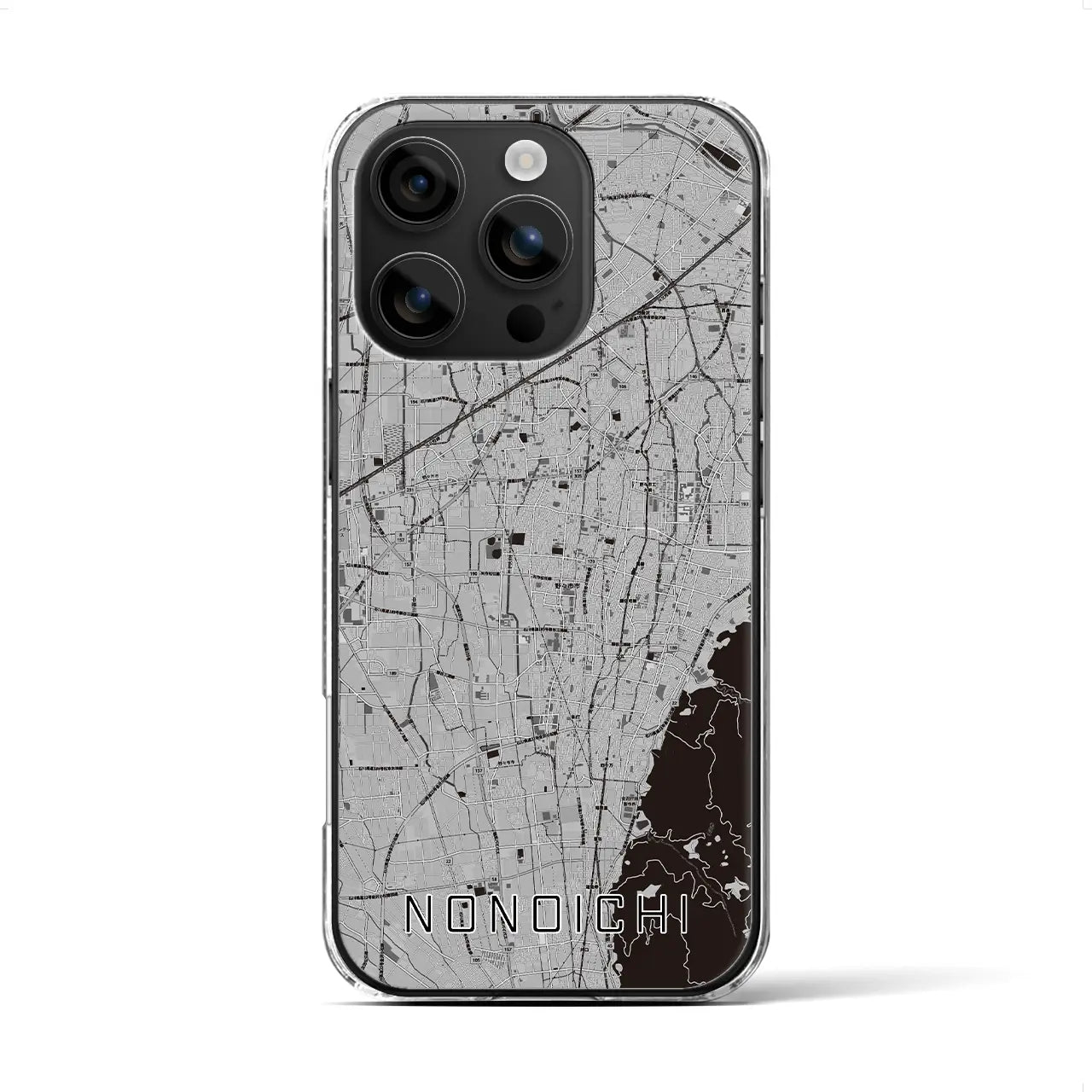 【野々市(石川県)】地図柄iPhoneケース(クリアタイプ)