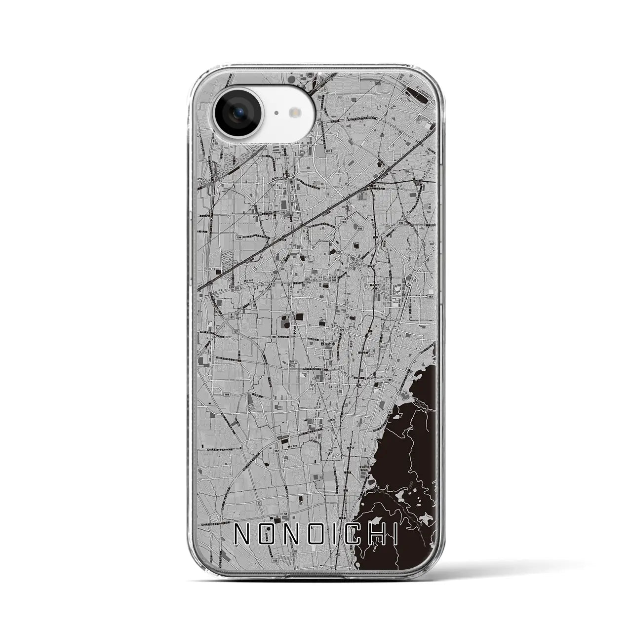 【野々市(石川県)】地図柄iPhoneケース(クリアタイプ)