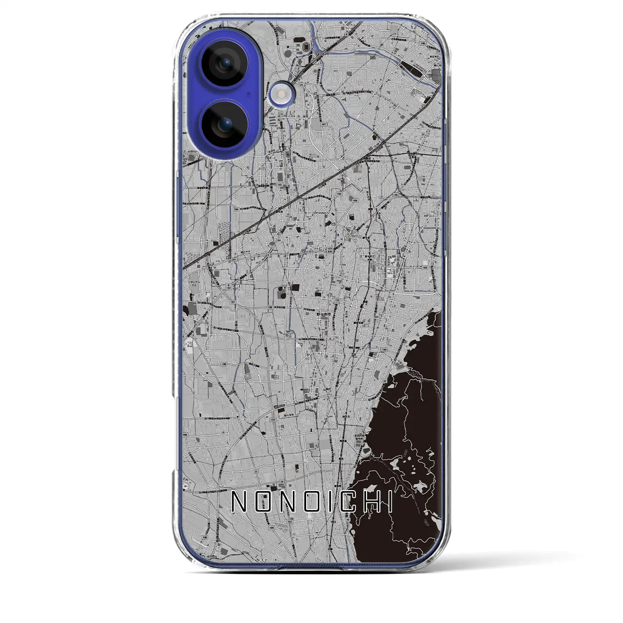 【野々市(石川県)】地図柄iPhoneケース(クリアタイプ)