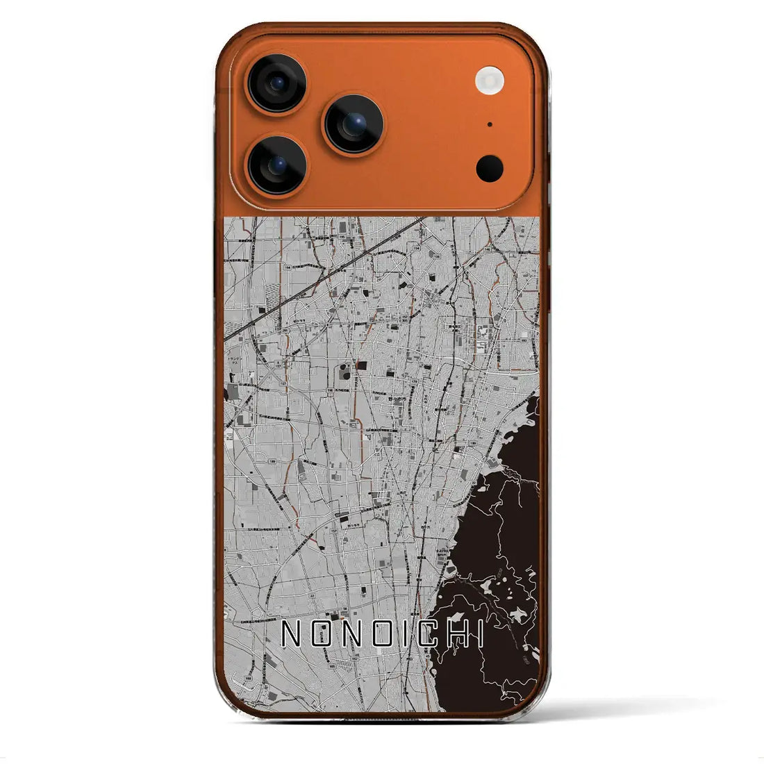 【野々市(石川県)】地図柄iPhoneケース(クリアタイプ)