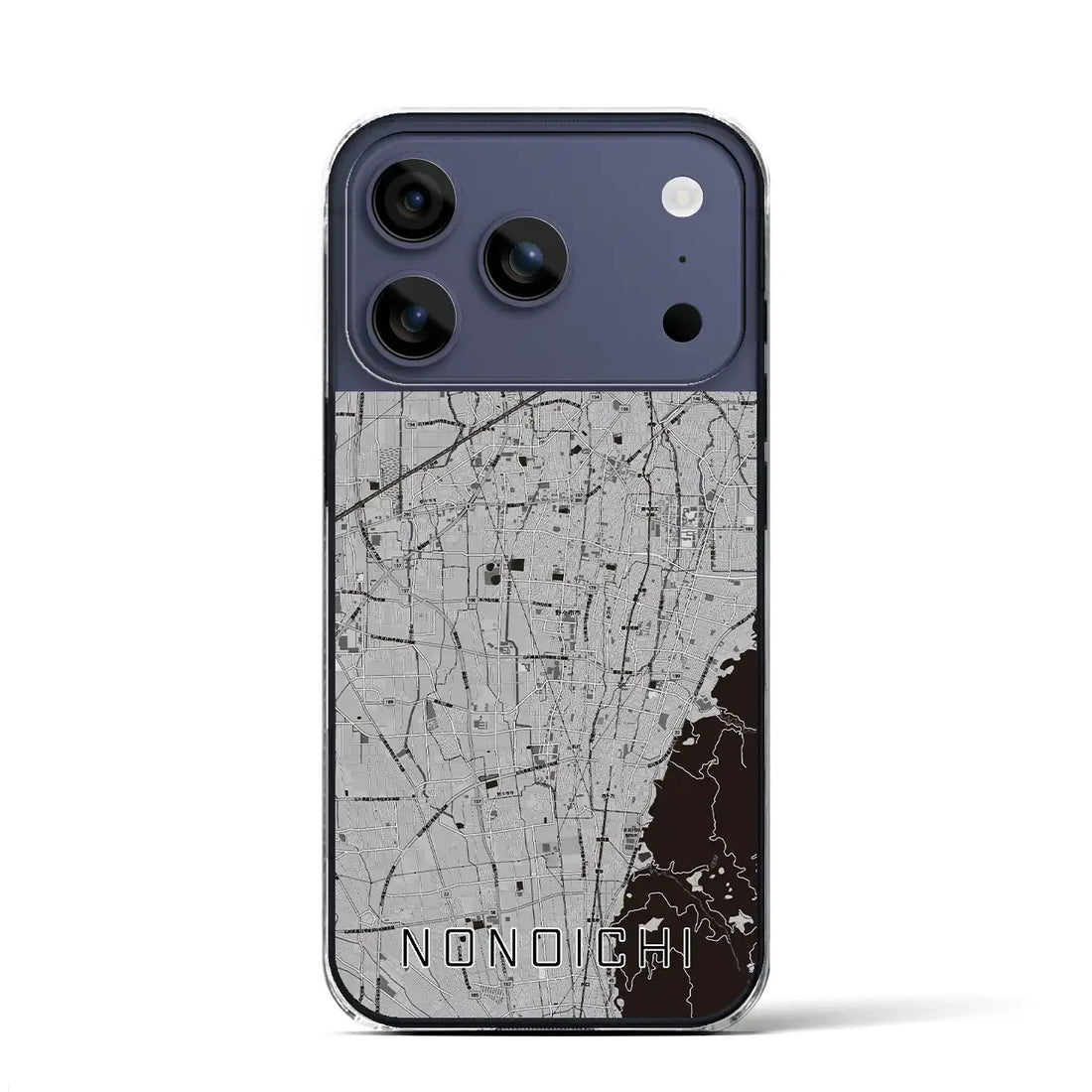 【野々市(石川県)】地図柄iPhoneケース(クリアタイプ)