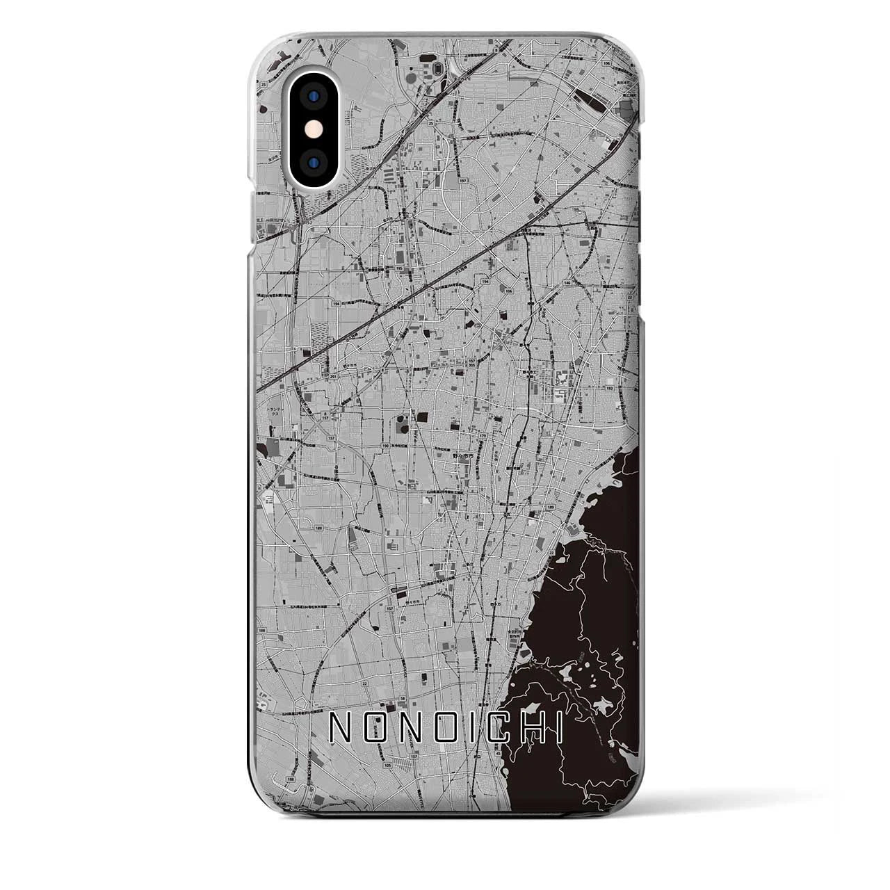 【野々市(石川県)】地図柄iPhoneケース(クリアタイプ)