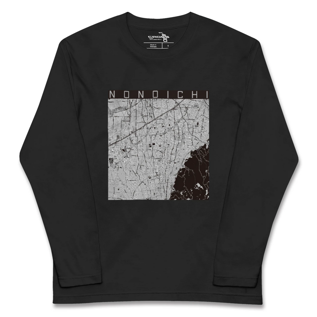 【野々市(石川県)】地図柄ロングスリーブTシャツ