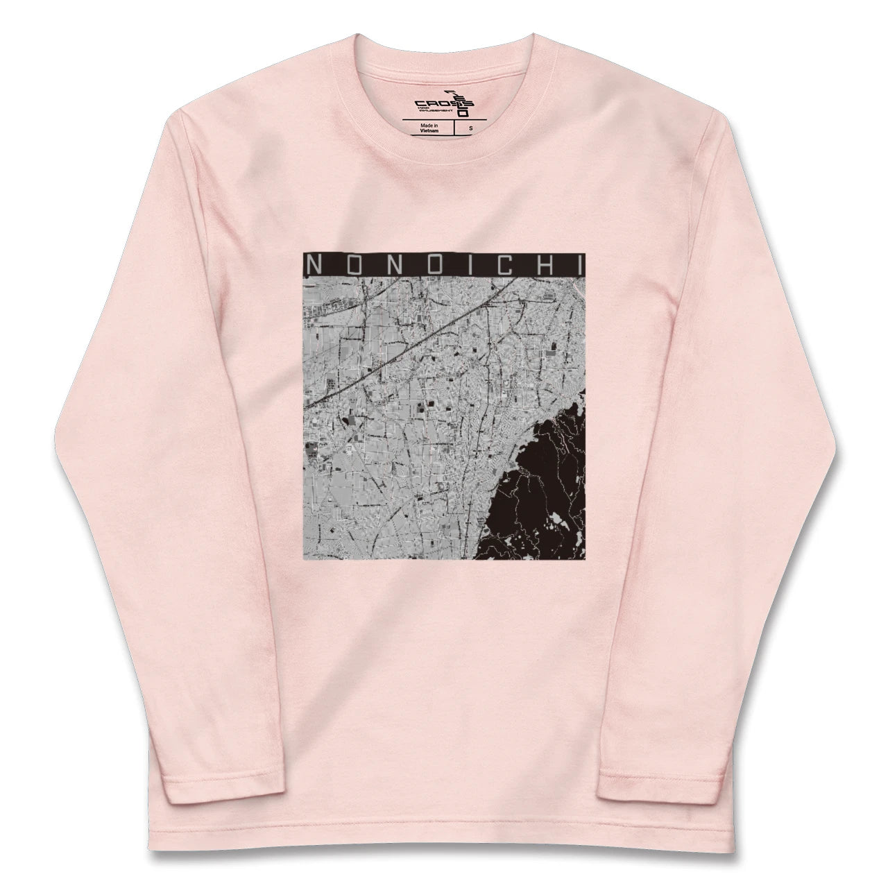 【野々市(石川県)】地図柄ロングスリーブTシャツ