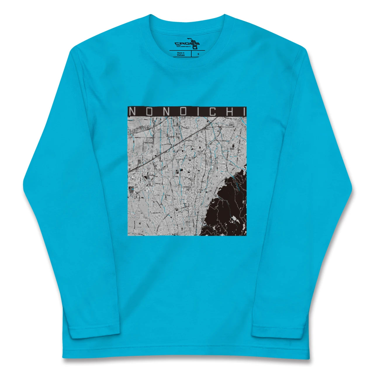 【野々市(石川県)】地図柄ロングスリーブTシャツ