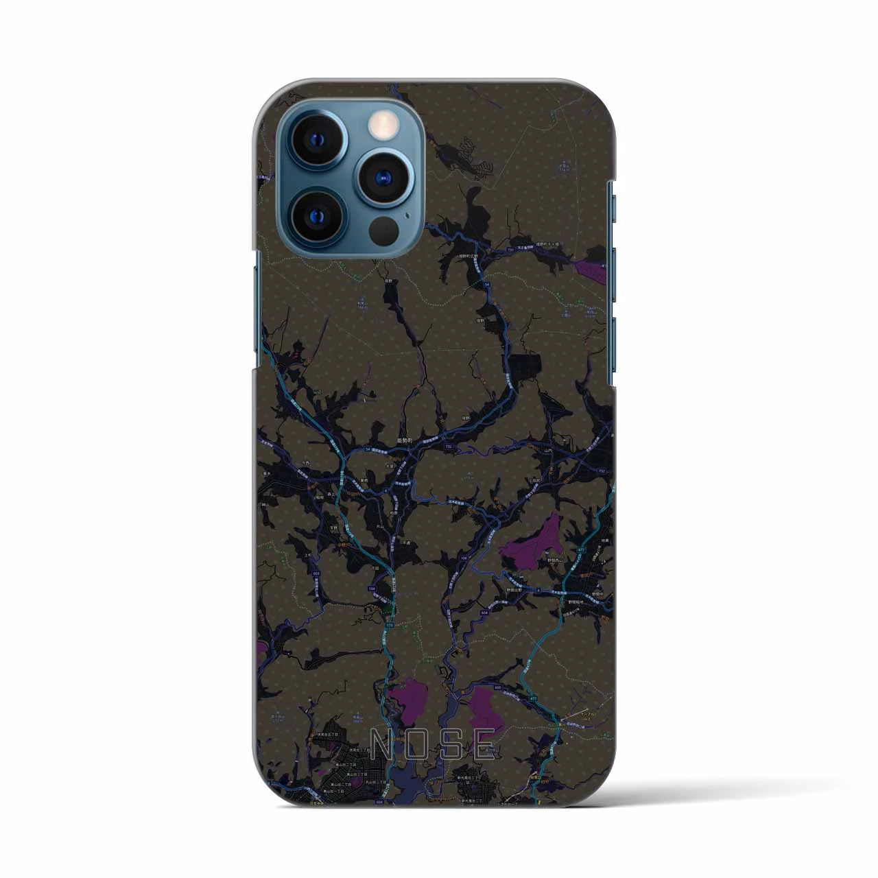 【能勢(大阪府)】地図柄iPhoneケース(バックカバータイプ)