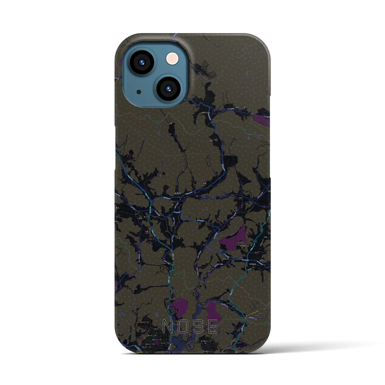 【能勢(大阪府)】地図柄iPhoneケース(バックカバータイプ)