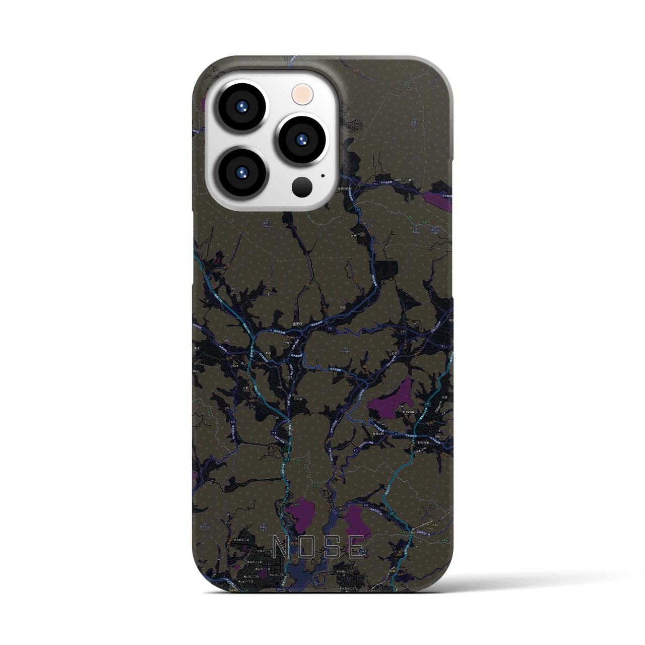 【能勢(大阪府)】地図柄iPhoneケース(バックカバータイプ)