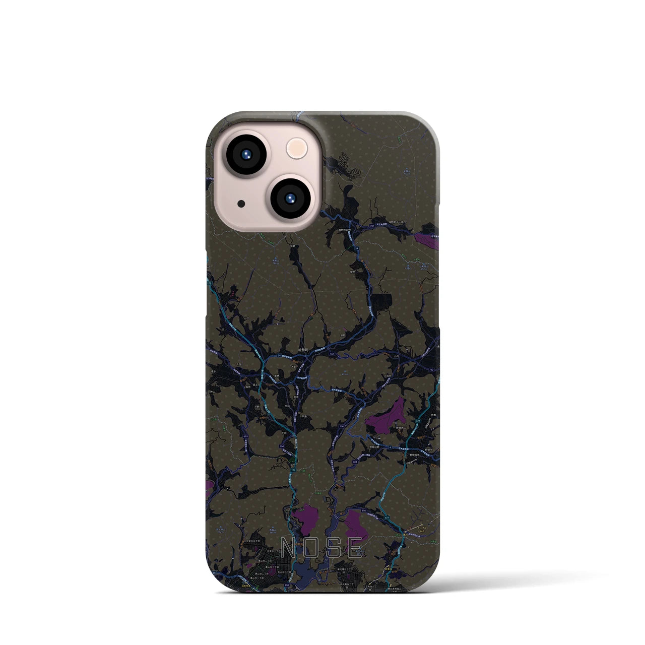 【能勢(大阪府)】地図柄iPhoneケース(バックカバータイプ)