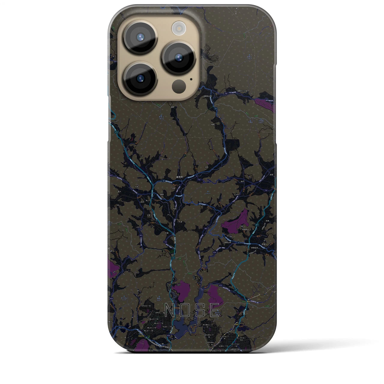 【能勢(大阪府)】地図柄iPhoneケース(バックカバータイプ)