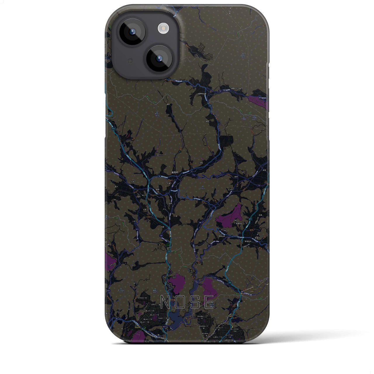 【能勢(大阪府)】地図柄iPhoneケース(バックカバータイプ)