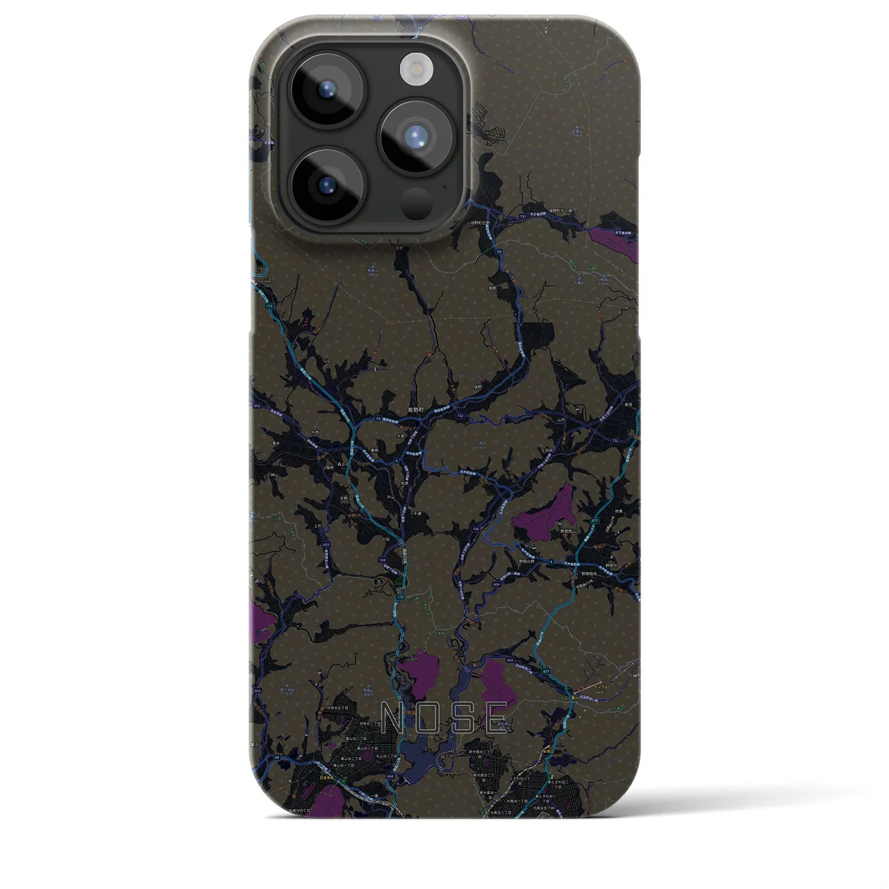 【能勢(大阪府)】地図柄iPhoneケース(バックカバータイプ)