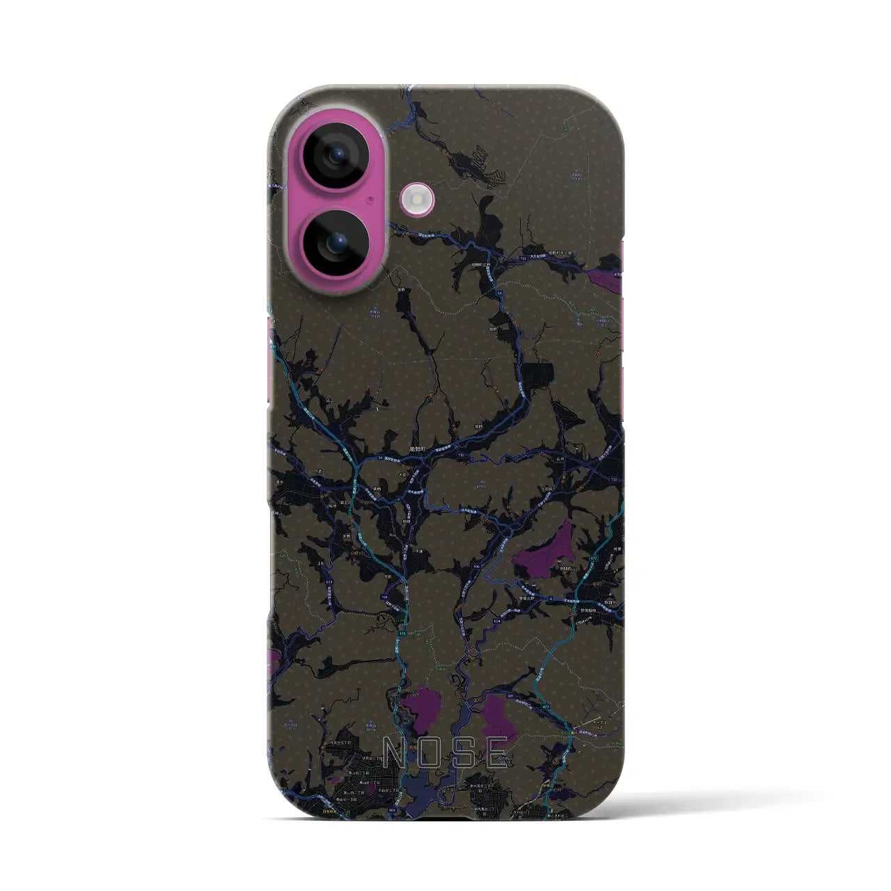 【能勢(大阪府)】地図柄iPhoneケース(バックカバータイプ)