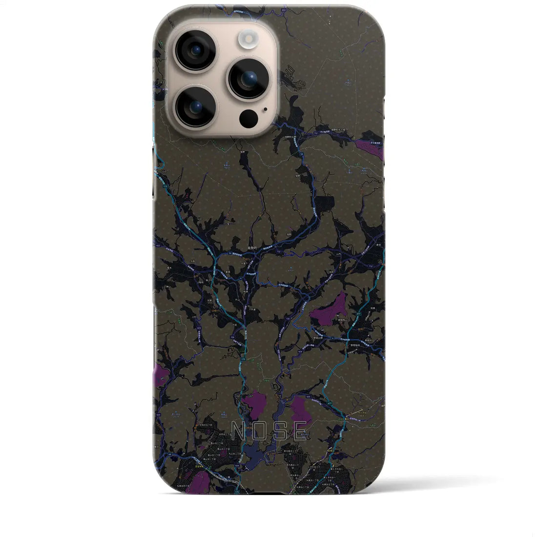 【能勢(大阪府)】地図柄iPhoneケース(バックカバータイプ)