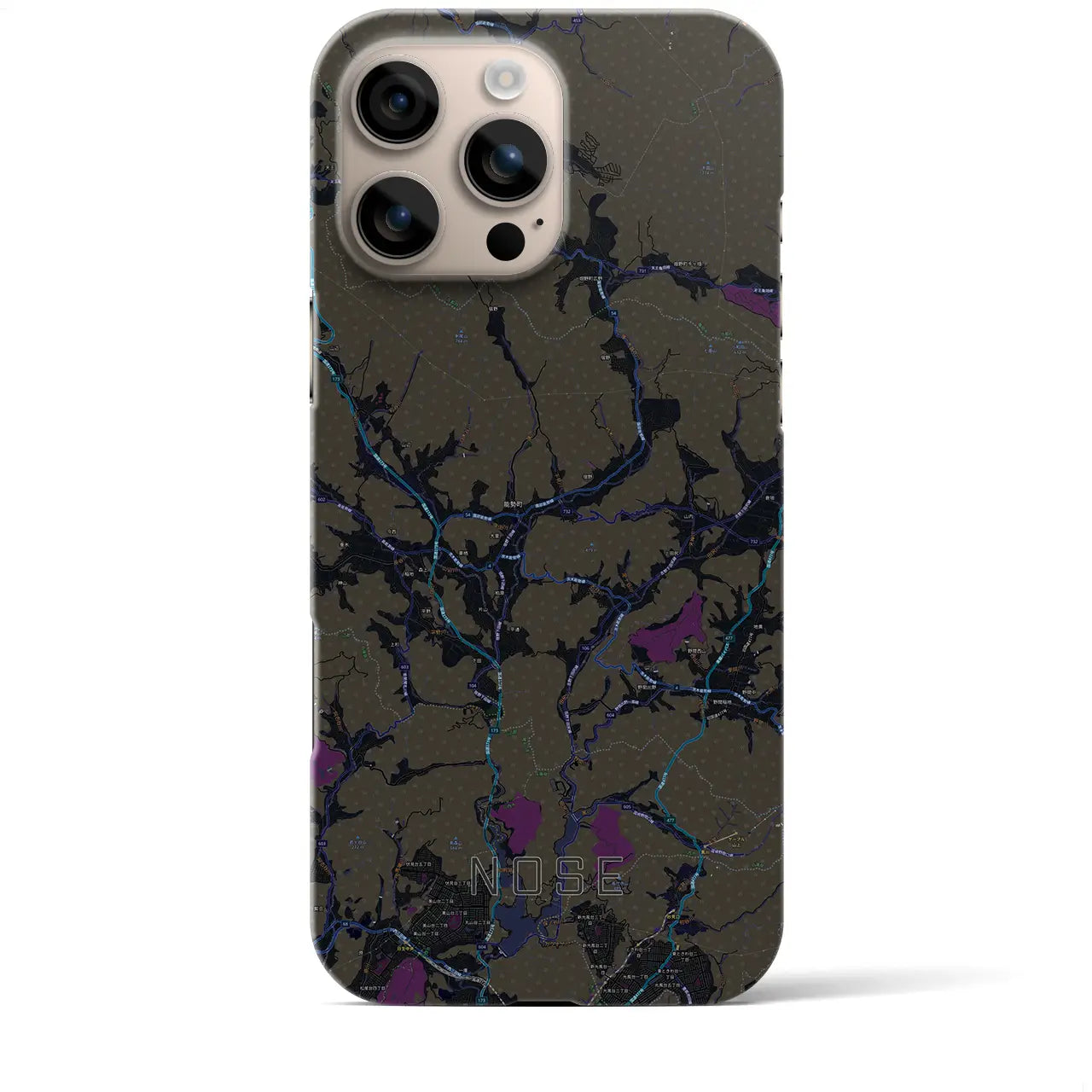 【能勢(大阪府)】地図柄iPhoneケース(バックカバータイプ)