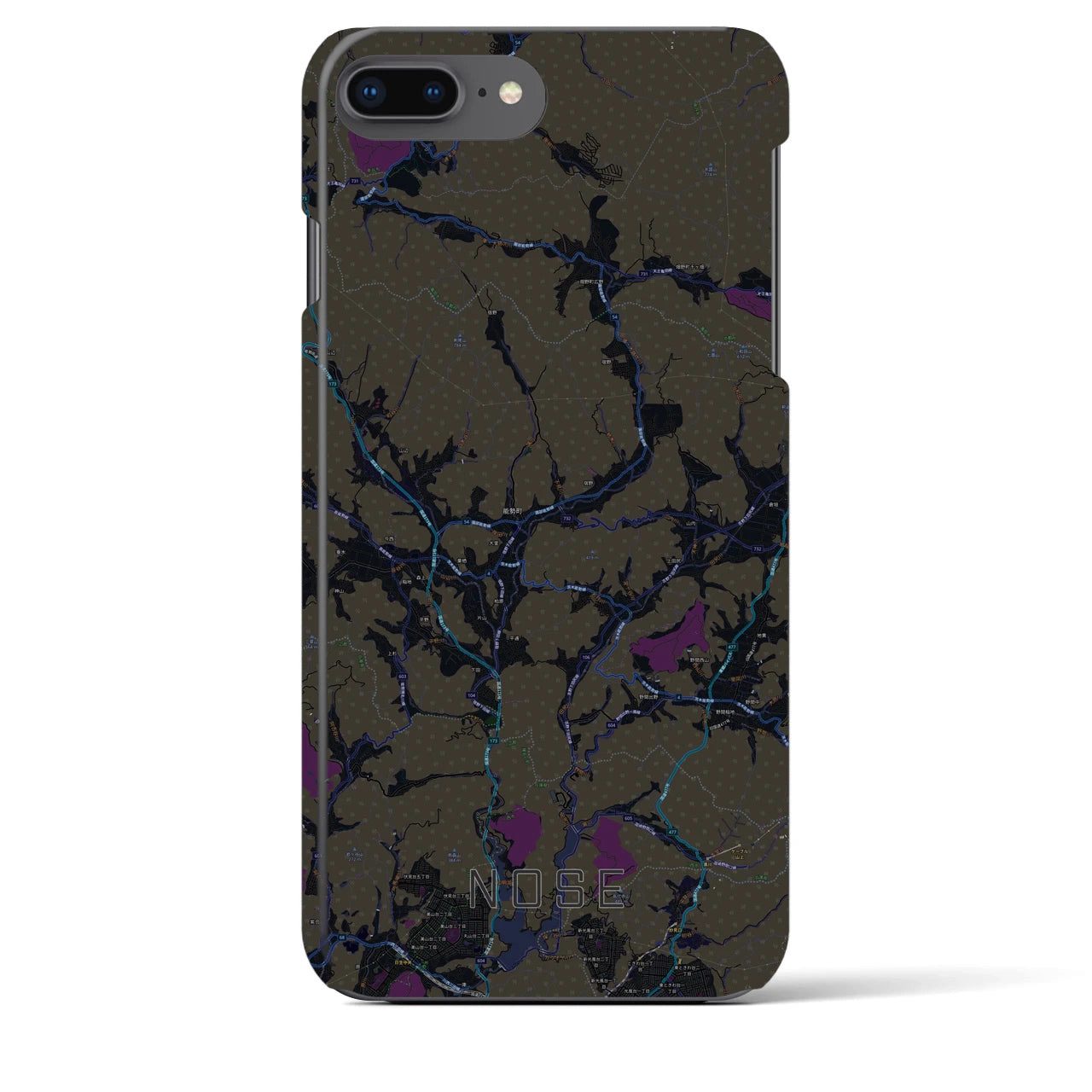 【能勢(大阪府)】地図柄iPhoneケース(バックカバータイプ)
