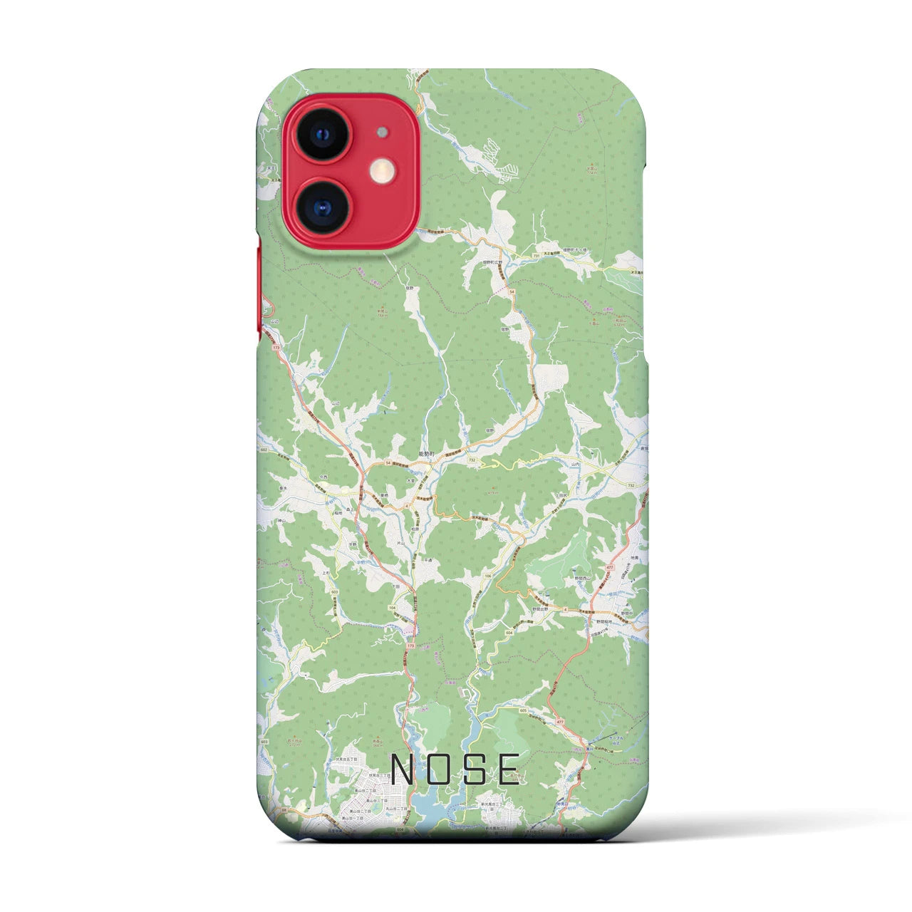 【能勢(大阪府)】地図柄iPhoneケース(バックカバータイプ)