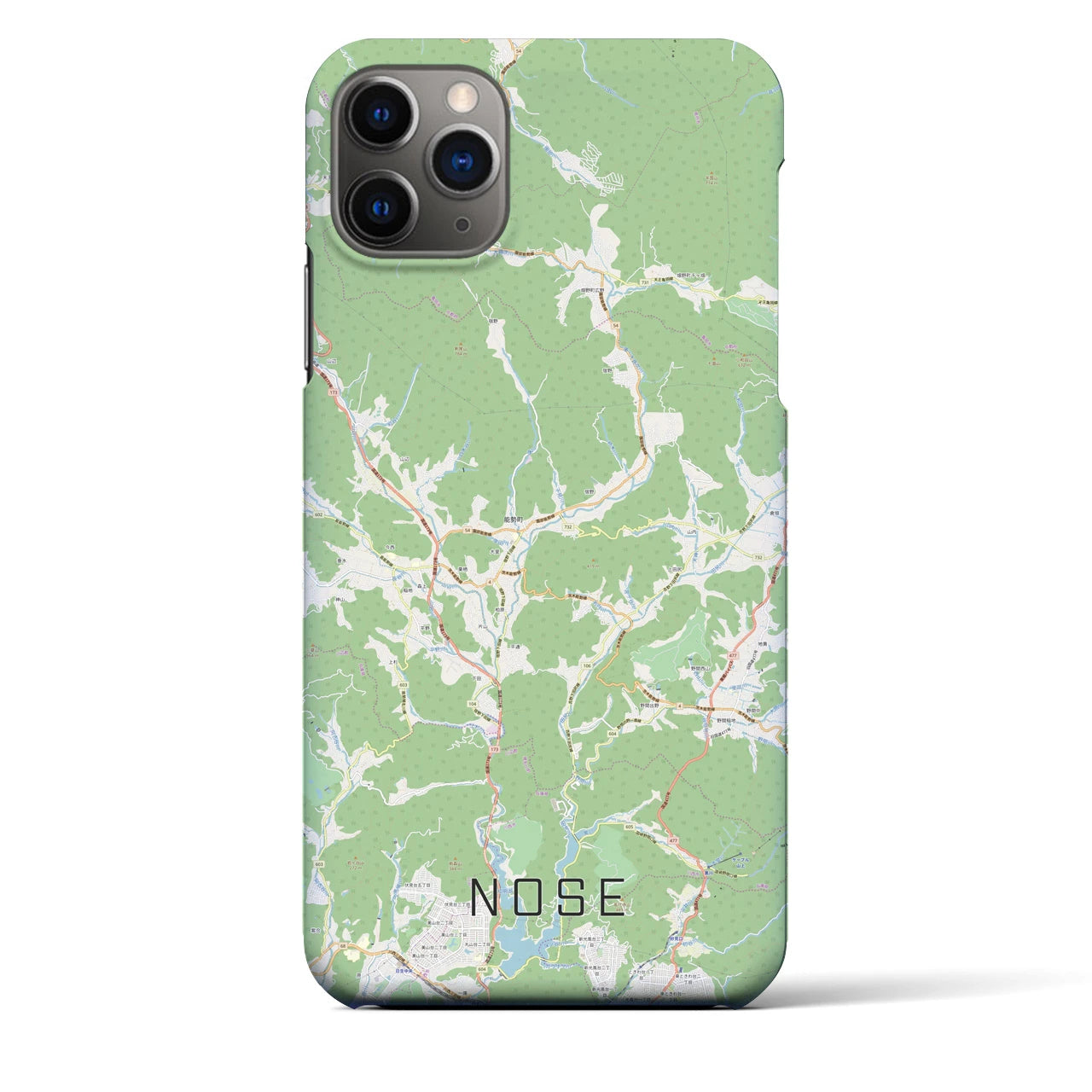 【能勢(大阪府)】地図柄iPhoneケース(バックカバータイプ)