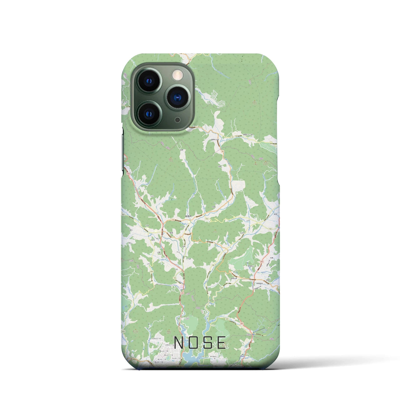 【能勢(大阪府)】地図柄iPhoneケース(バックカバータイプ)