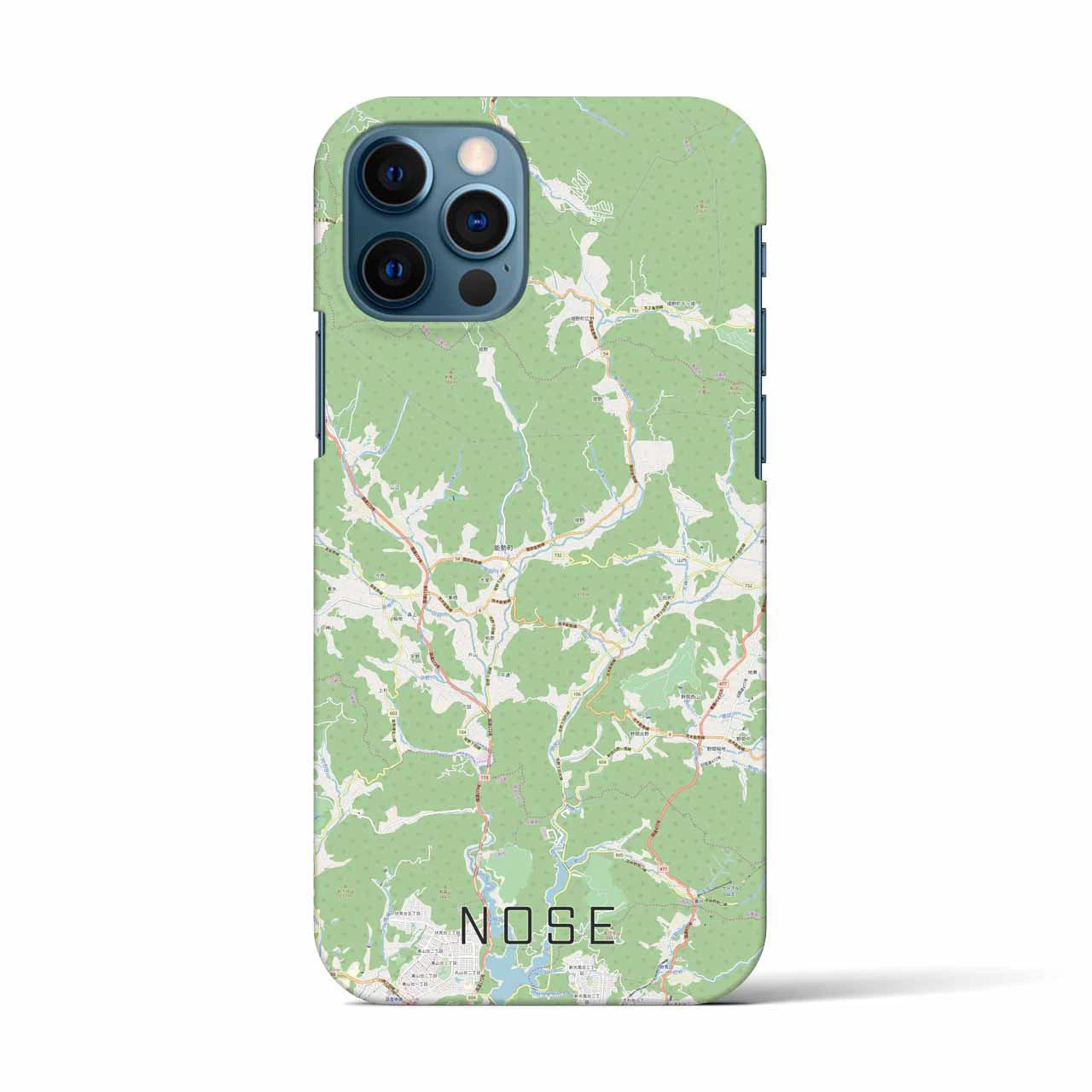【能勢(大阪府)】地図柄iPhoneケース(バックカバータイプ)