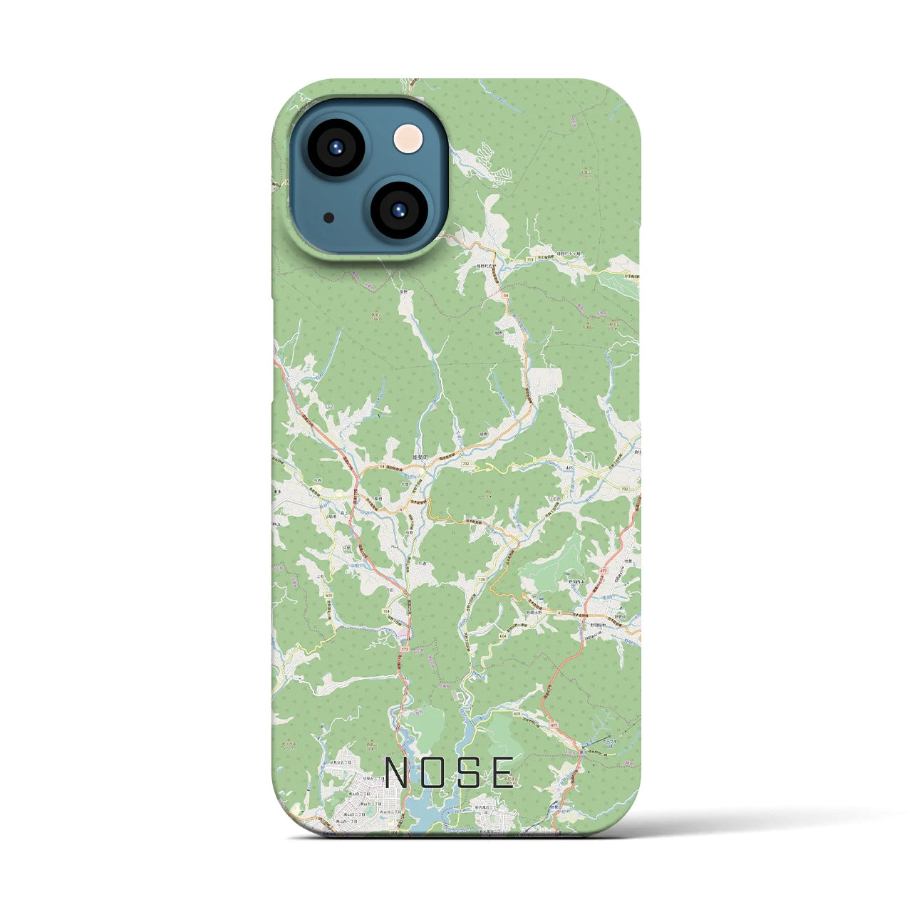 【能勢(大阪府)】地図柄iPhoneケース(バックカバータイプ)