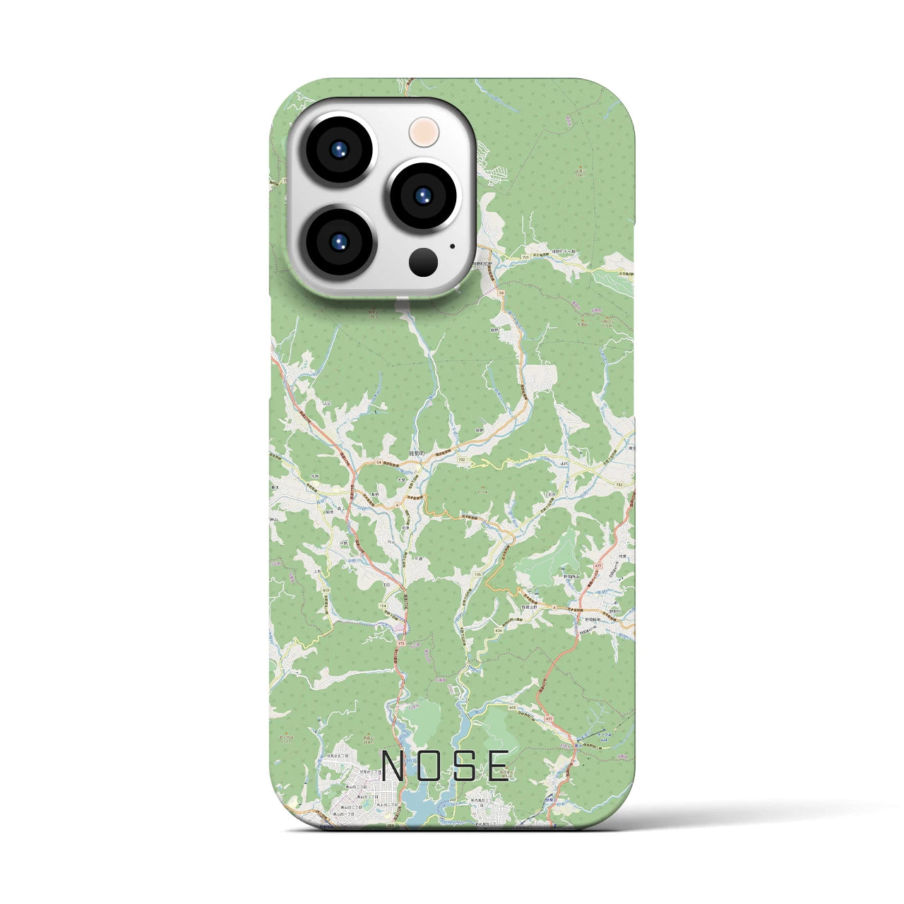 【能勢(大阪府)】地図柄iPhoneケース(バックカバータイプ)