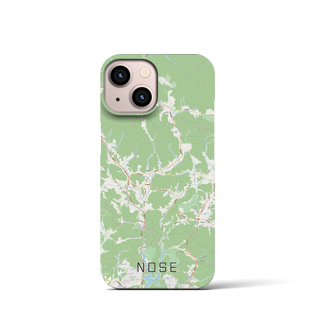 【能勢(大阪府)】地図柄iPhoneケース(バックカバータイプ)