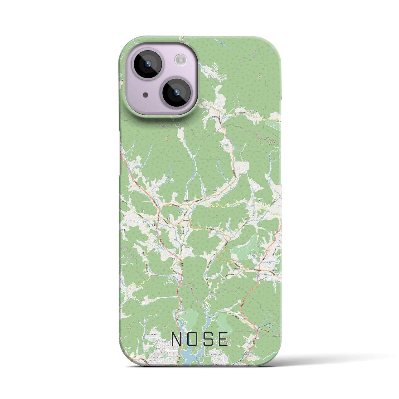 【能勢(大阪府)】地図柄iPhoneケース(バックカバータイプ)