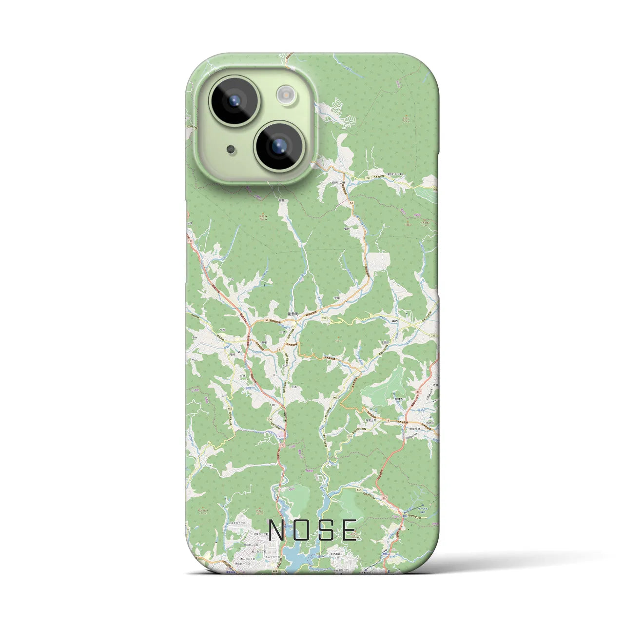 【能勢(大阪府)】地図柄iPhoneケース(バックカバータイプ)