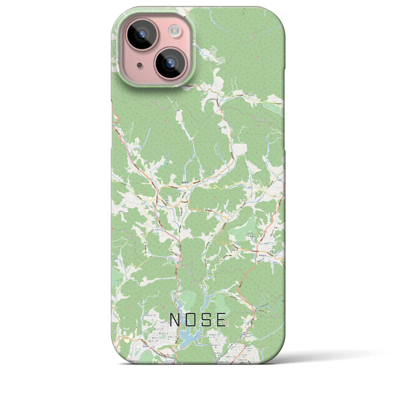 【能勢(大阪府)】地図柄iPhoneケース(バックカバータイプ)