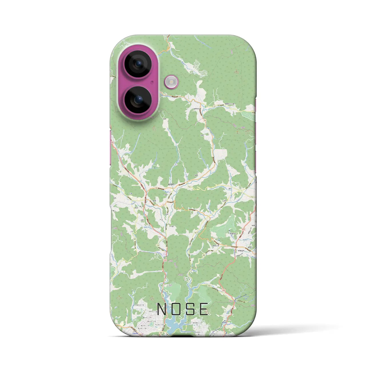 【能勢(大阪府)】地図柄iPhoneケース(バックカバータイプ)