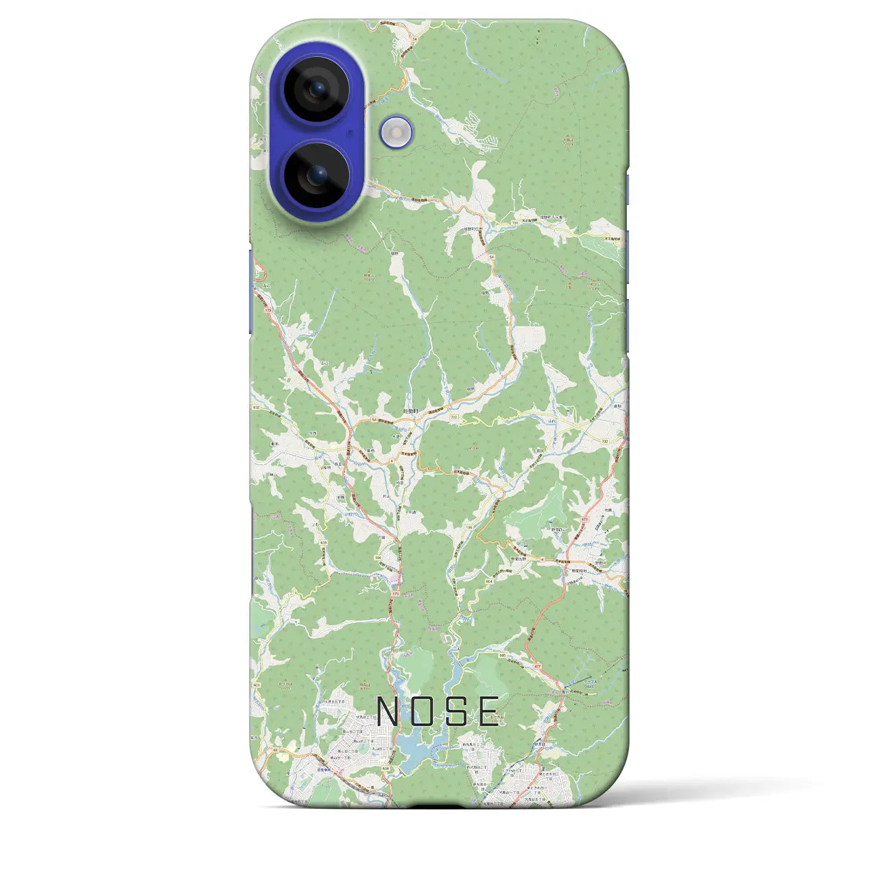 【能勢(大阪府)】地図柄iPhoneケース(バックカバータイプ)ナチュラル・iPhone 16 Pro Max 用