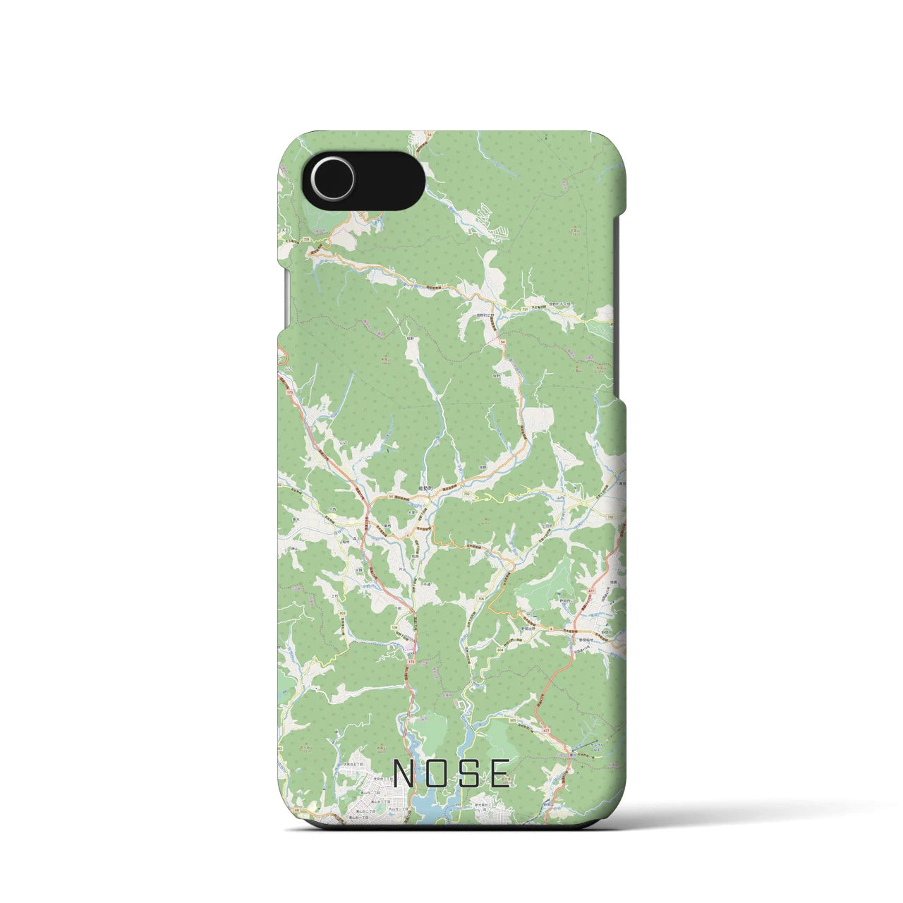 【能勢(大阪府)】地図柄iPhoneケース(バックカバータイプ)