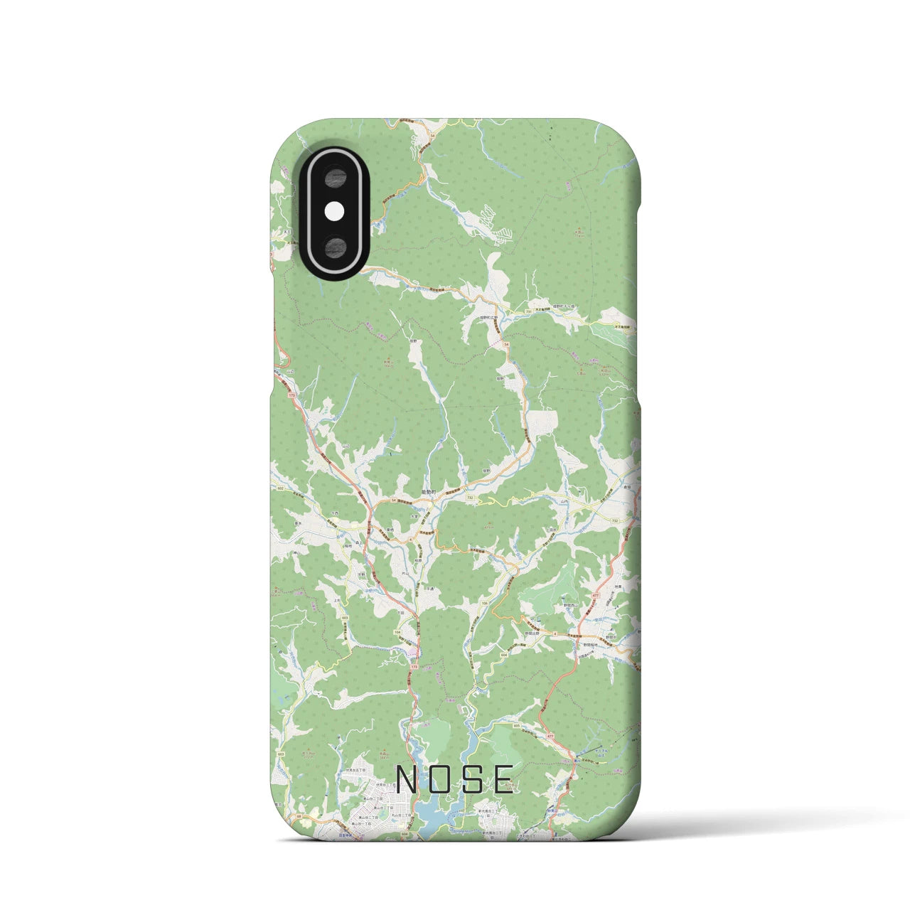【能勢(大阪府)】地図柄iPhoneケース(バックカバータイプ)