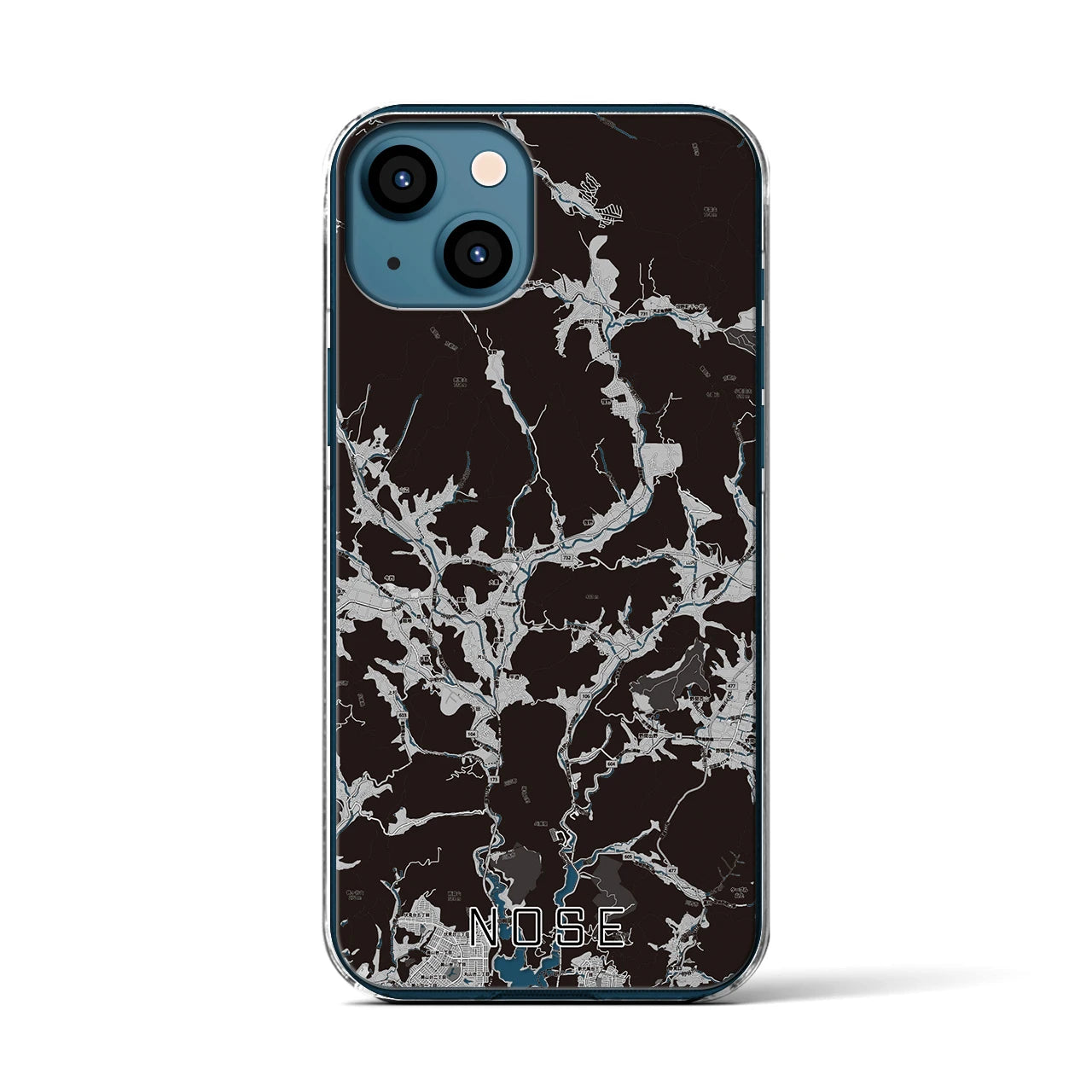 【能勢(大阪府)】地図柄iPhoneケース(クリアタイプ)