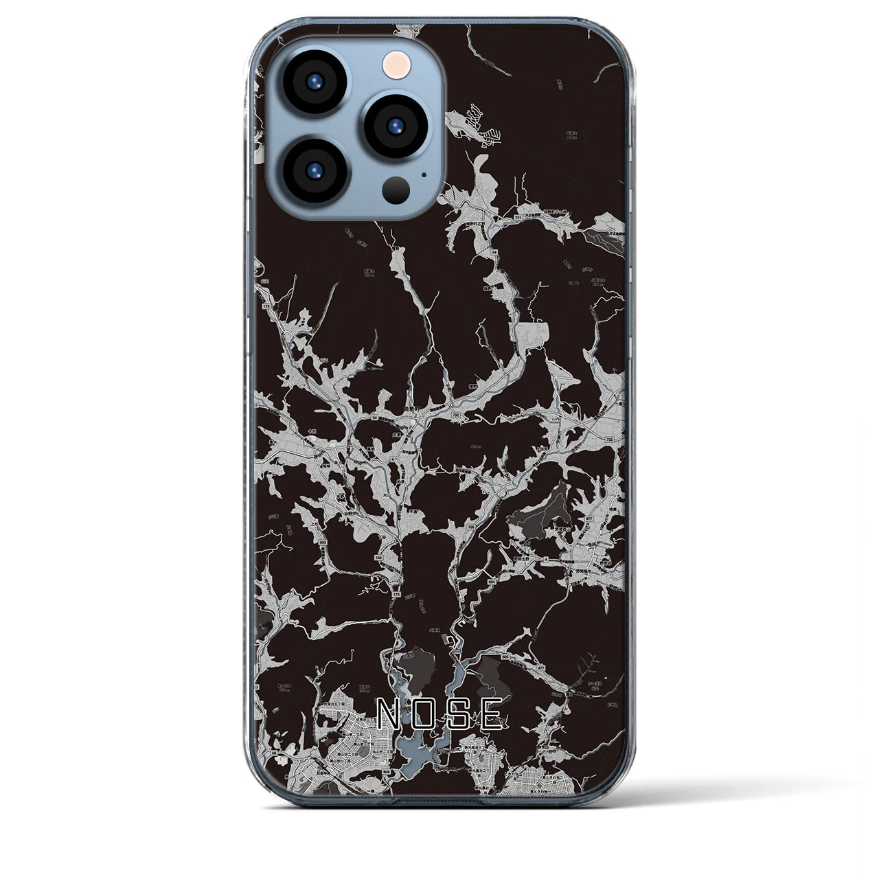 【能勢(大阪府)】地図柄iPhoneケース(クリアタイプ)