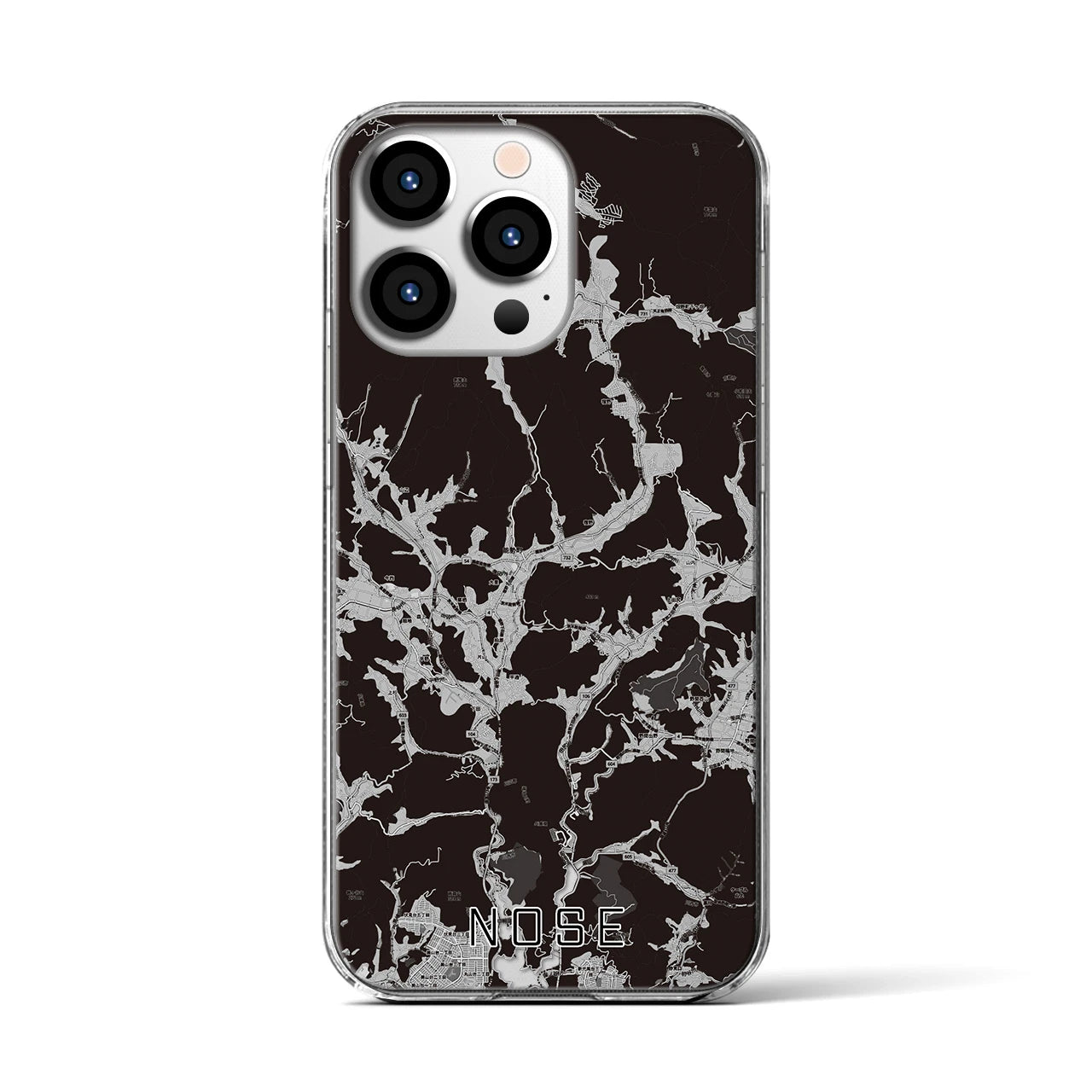 【能勢(大阪府)】地図柄iPhoneケース(クリアタイプ)