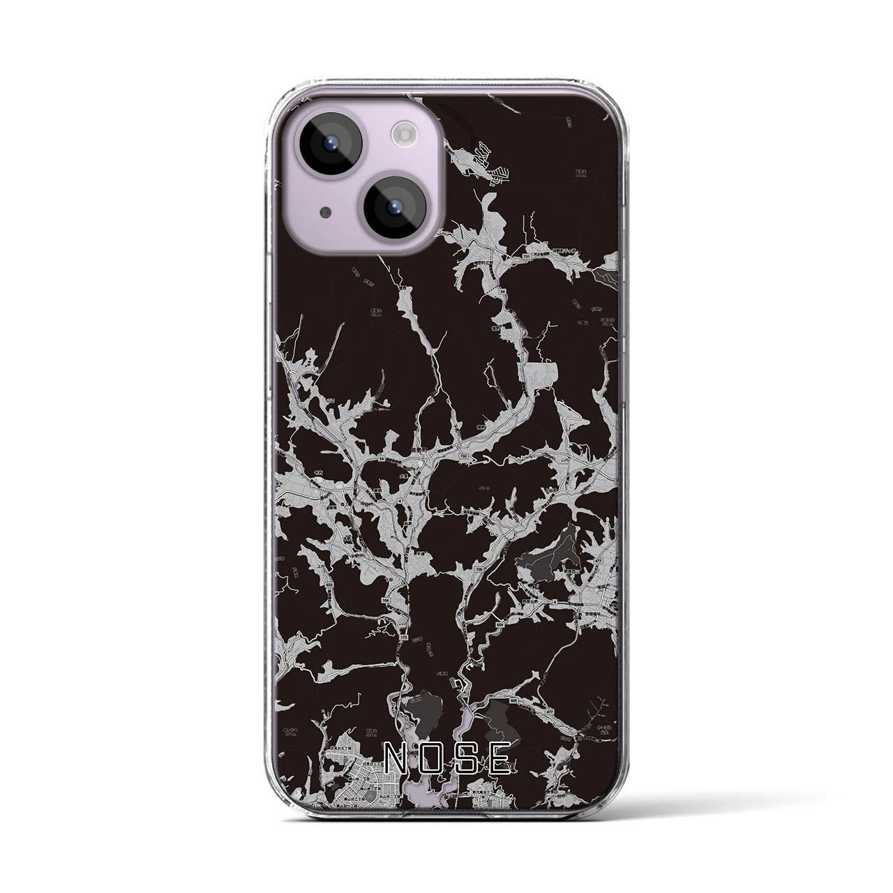 【能勢(大阪府)】地図柄iPhoneケース(クリアタイプ)