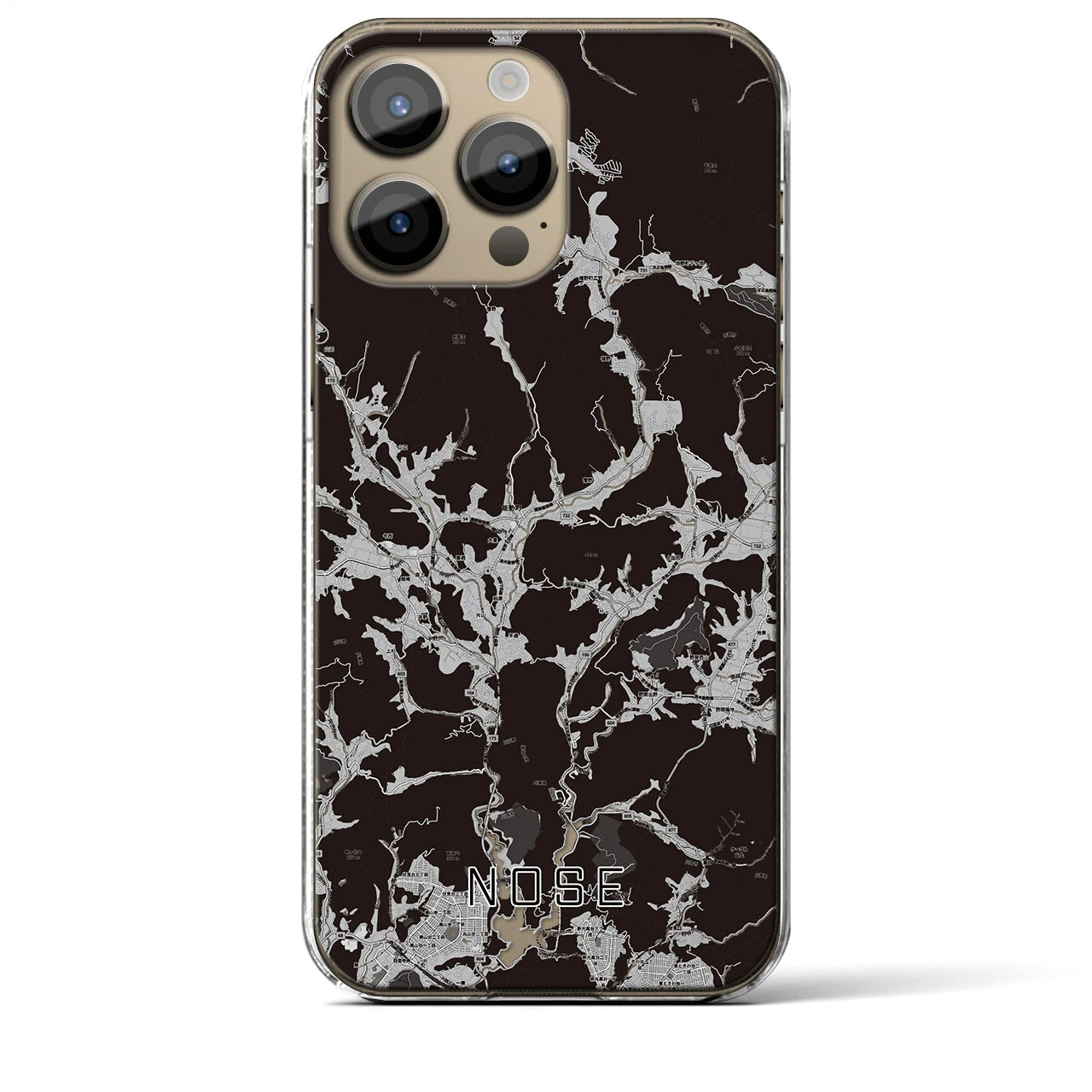 【能勢(大阪府)】地図柄iPhoneケース(クリアタイプ)