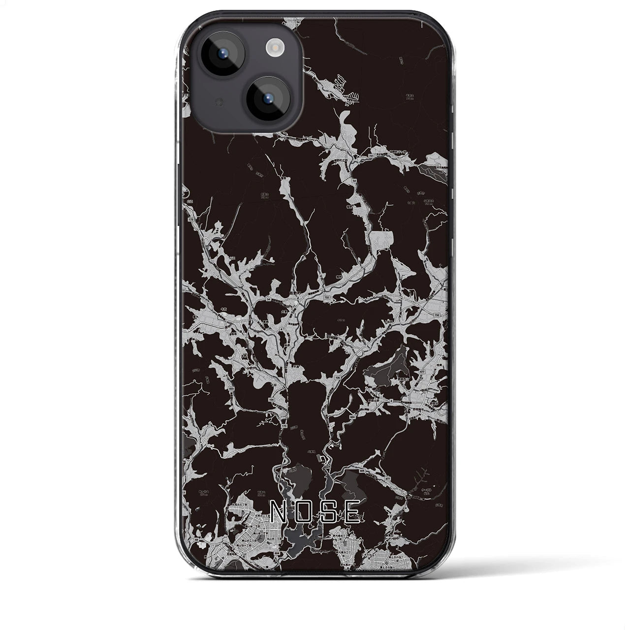 【能勢(大阪府)】地図柄iPhoneケース(クリアタイプ)