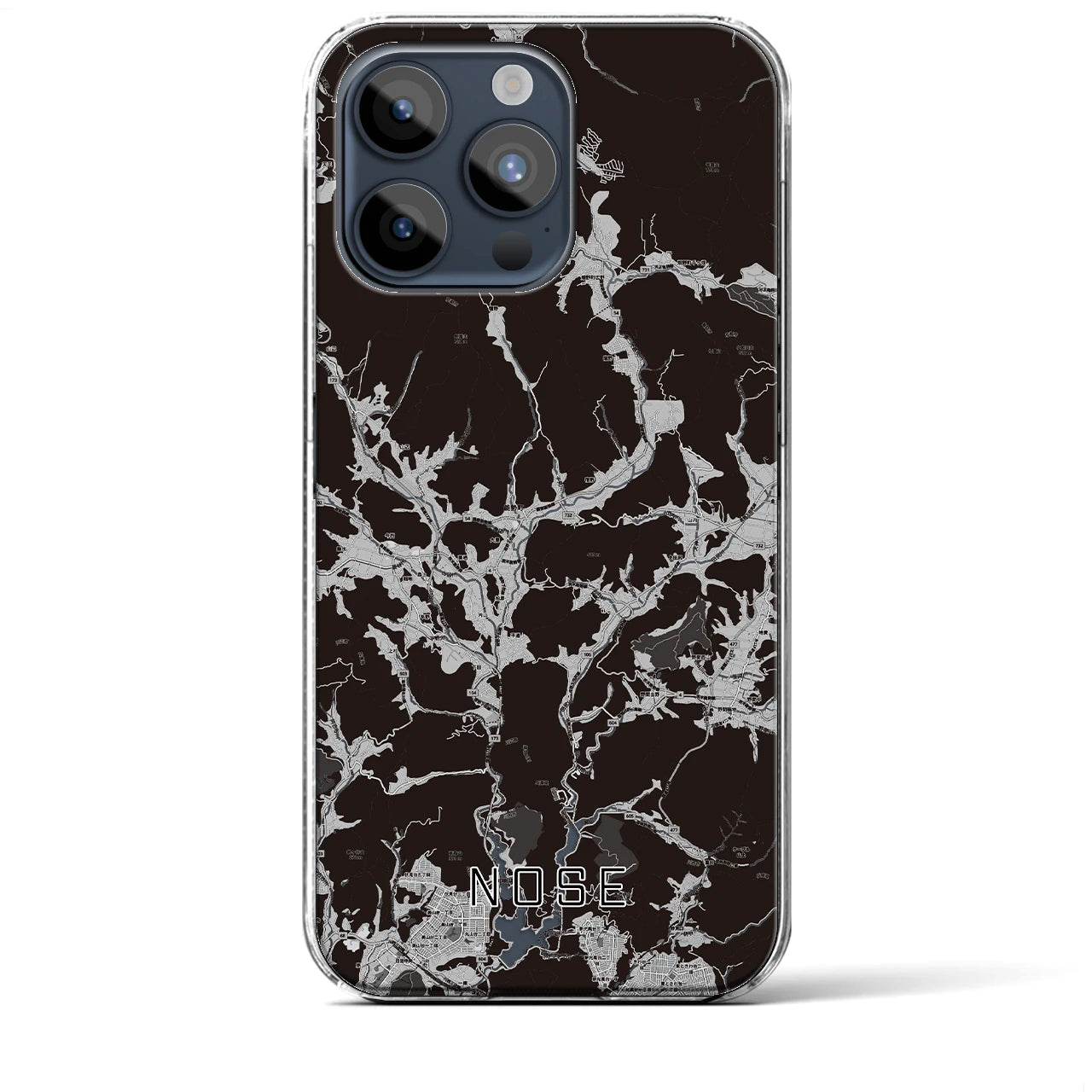 【能勢(大阪府)】地図柄iPhoneケース(クリアタイプ)