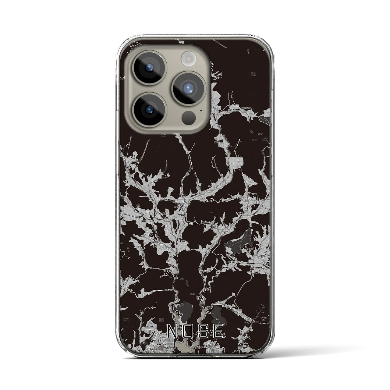 【能勢(大阪府)】地図柄iPhoneケース(クリアタイプ)