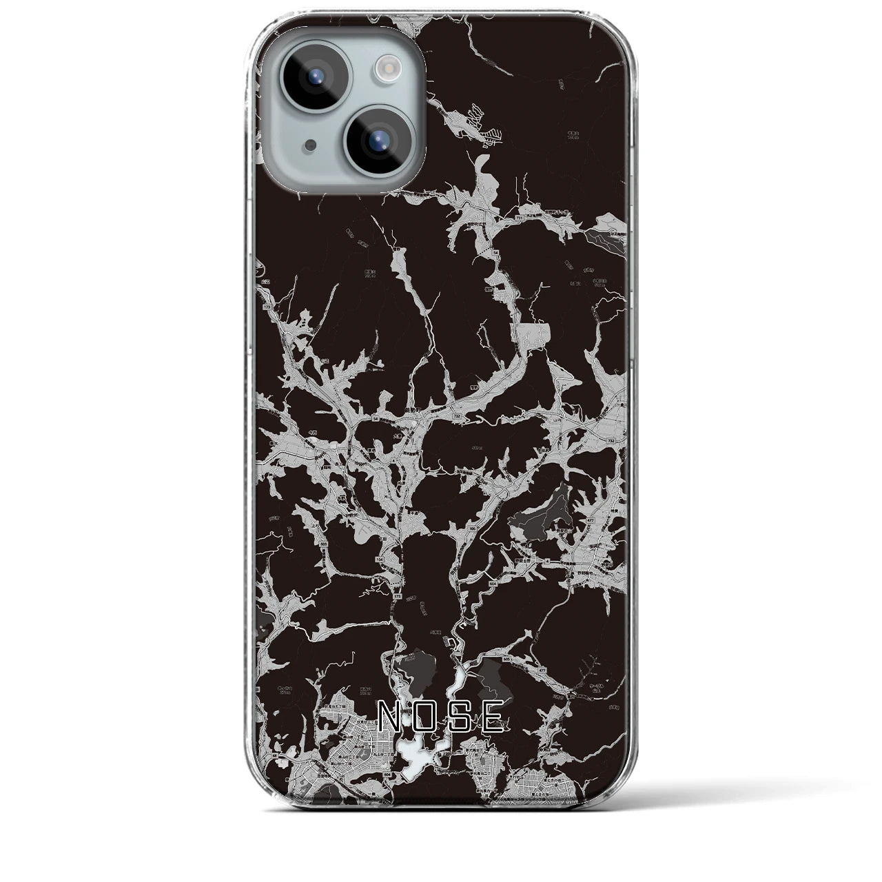 【能勢(大阪府)】地図柄iPhoneケース(クリアタイプ)