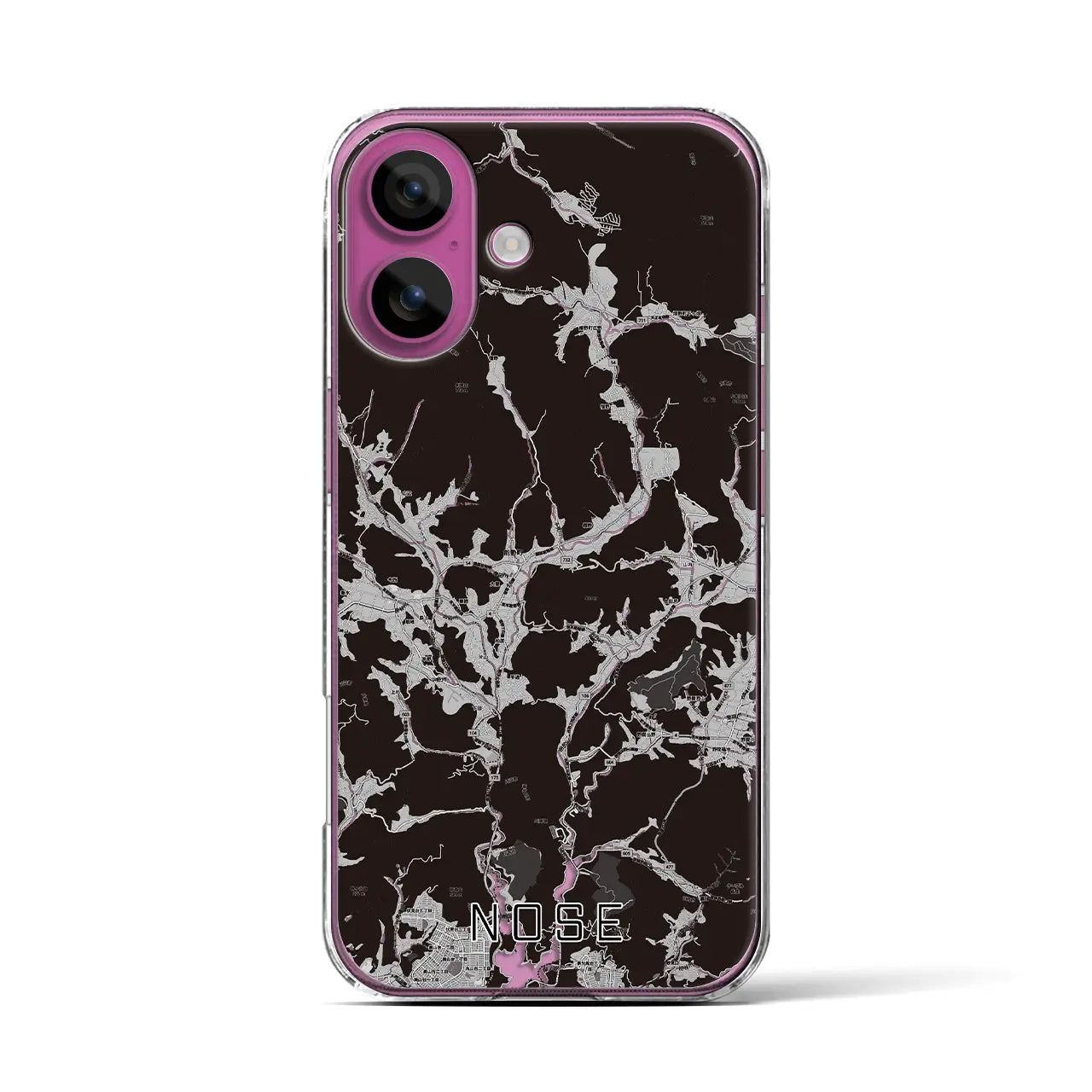 【能勢(大阪府)】地図柄iPhoneケース(クリアタイプ)