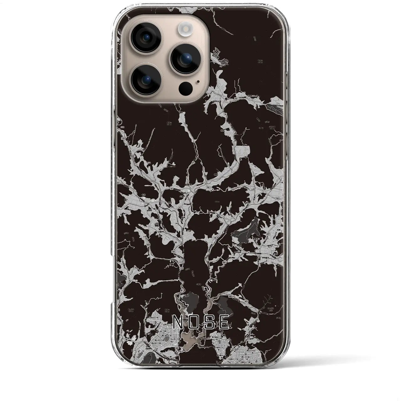 【能勢(大阪府)】地図柄iPhoneケース(クリアタイプ)